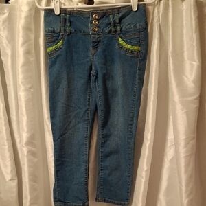 I & M Jeans Stylish Blue Jeans with Green Accents 3 🩵🩵🩵🩵